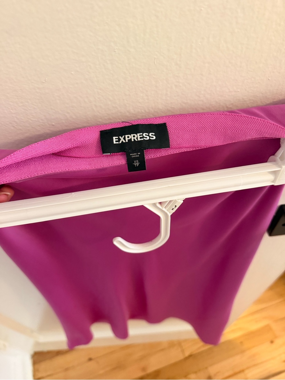 Express Bright Magenta A-Line Midi Skirt - Picture 3 of 3